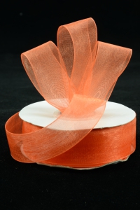 Organza Ribbon , Orange, 7/8 Inch x 25 Yards (1 Spool) SALE ITEM